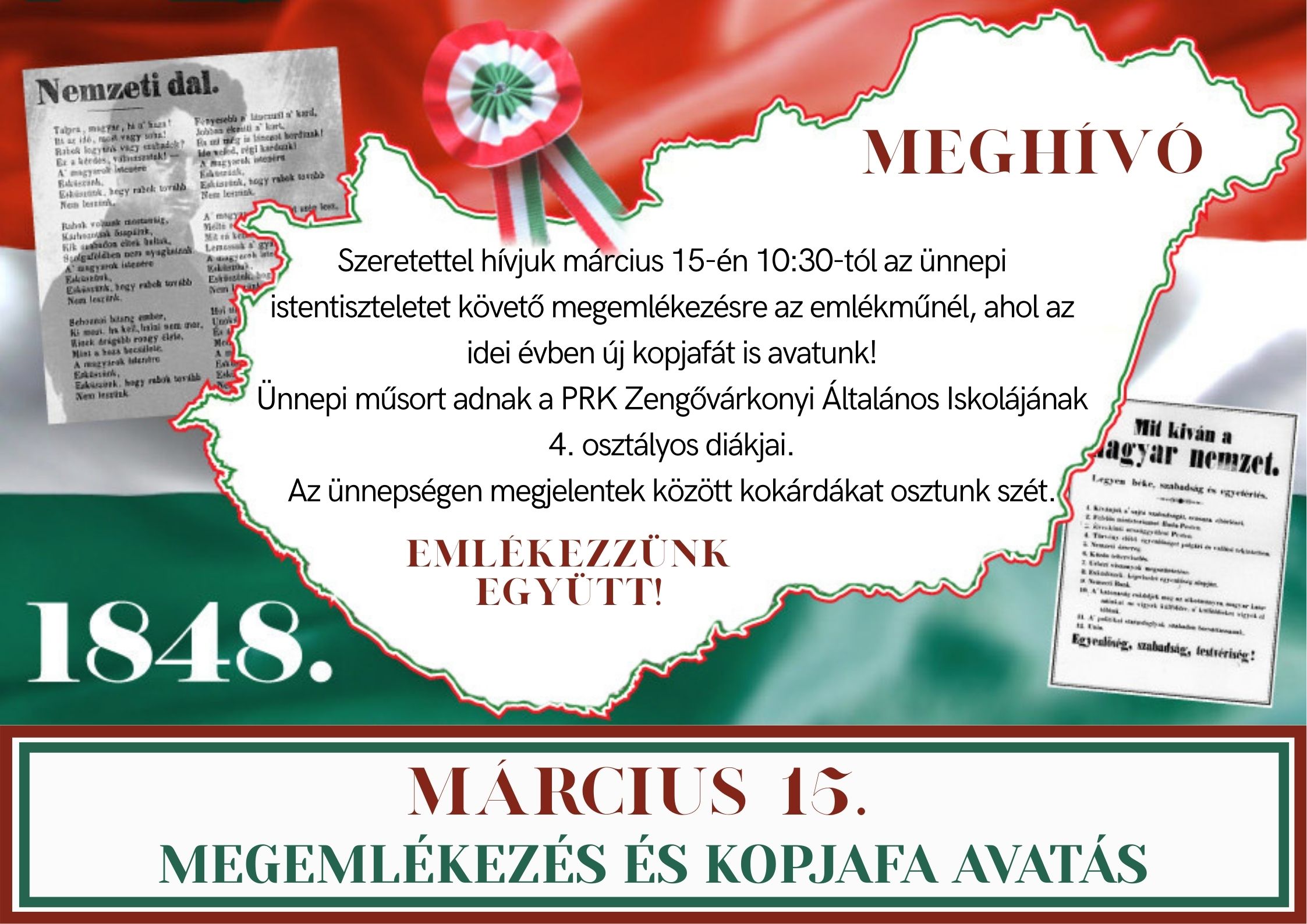 Megemlékezés – március 15. 10:30