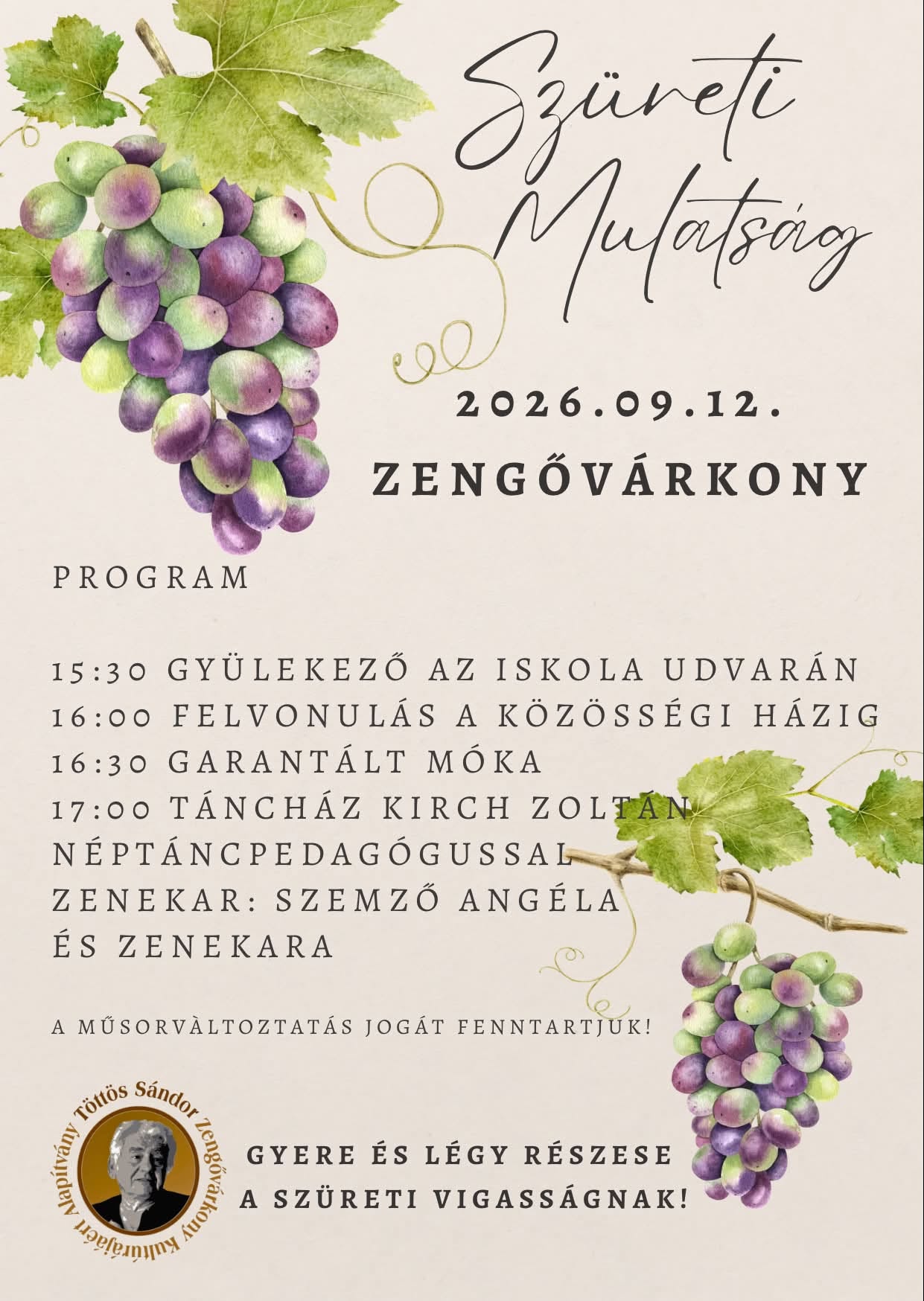 Szüreti mulatság – szept. 12.